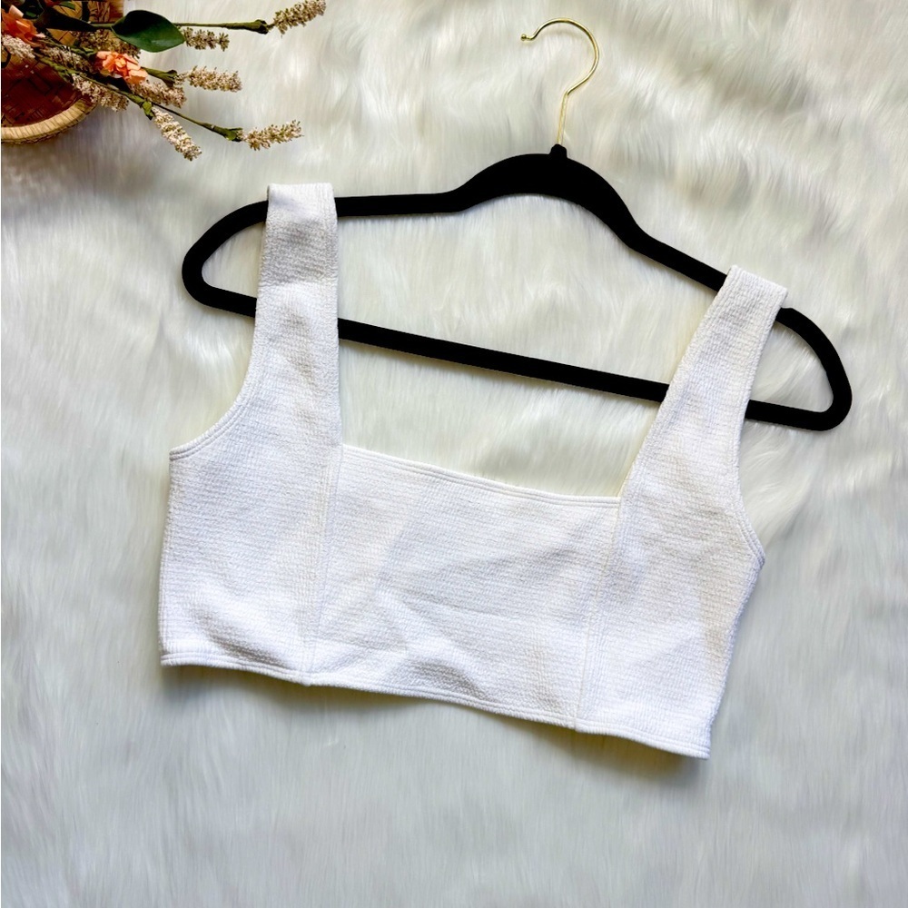 Saint Somebody White Bikini Top Size 10 - Picture 2 of 4